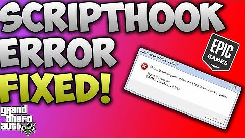 [FIX] Script Hook V Critical Error FATAL: Unknown Game Version in GTA 5 IN HONdi