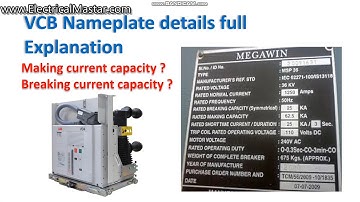 How to check VCB nameplate details | breaking & making current