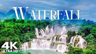 Beautiful scenery WATERFALL - Scenic Relaxation Film With Calming Music - 4K HD video