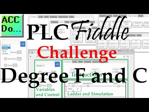 PLC Fiddle Degree F and C Challenge Solution - Math