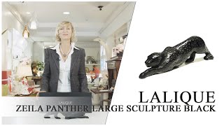 LALIQUE Zeila Panther Large Sculpture Black