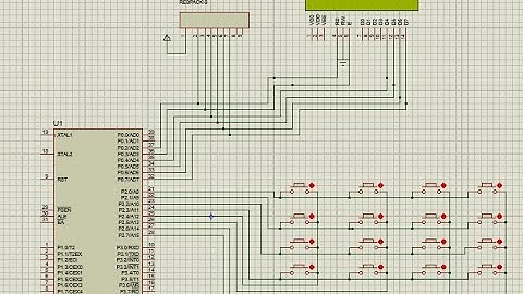 TUT-1  4x4 Keypad and LCD Interfacing with Microcontroller 8051 code