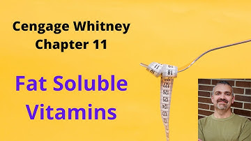 Cengage Whitney Nutrition Chapter 11 Lecture Video (Fat Soluble Vitamins)
