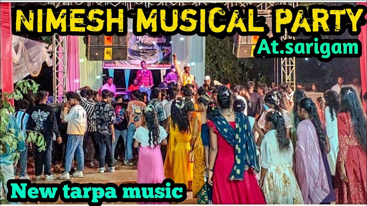Nimesh musical party//🎹🥁🔥new tarpa song music Ashok/Reshma singar At.sarigam Marriage Dance video #s