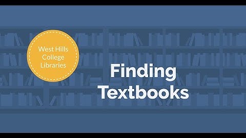 Finding Textbooks | WHCCD Libraries