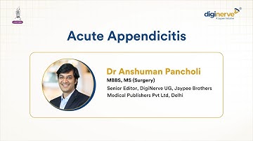 Webinar on Acute Appendicitis | Dr Anshuman Pancholi