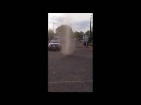 A strange mini tornado sweeps through car park in Worcester! newspaper mockup