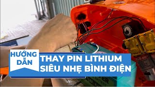 [Hướng dẫn] thay Pin lithium 12AH siêu nhẹ cho bình xịt điện Stillo Gold bơm đôi.