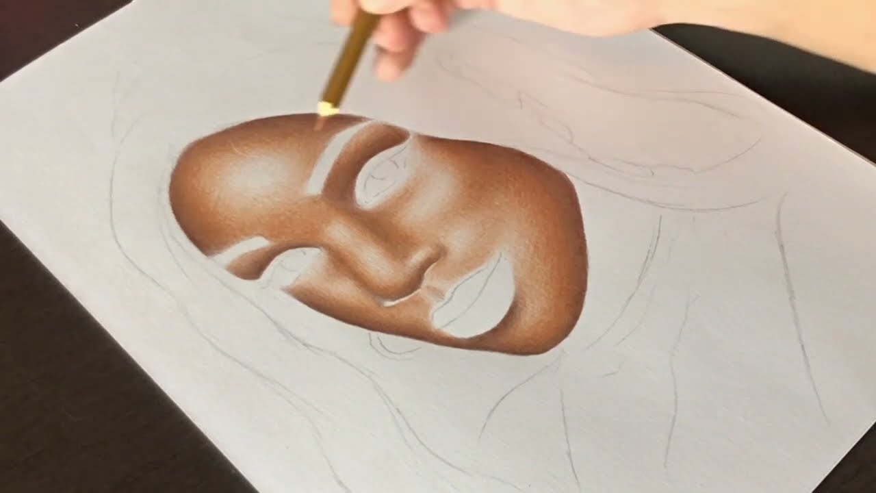 Como Pintar Pele Negra Realista Com Lápis de cor / Apenas 5 cores
