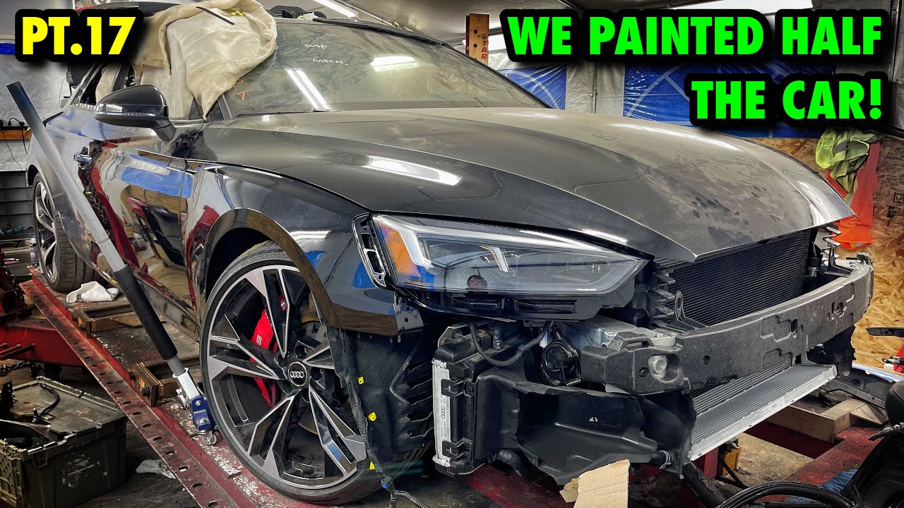 We Got Half The Rs5 PAINTED And It Looks AMAZING!!! Copart Rebuild ...