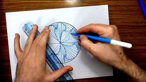 DRAWING SPIRAL 🐚 STRAIGHT LINES PATTERN ART  IN A CIRCLE 🔵 – OPTICAL ILLUSION