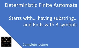 DFA | Start having and Ends with 3 symbols |