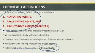 CARCINOGENS – CLASSIFICATION