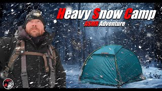 Caught Out In a Heavy Snow Storm - Winter Camping in the Mountains ASMR Adventure