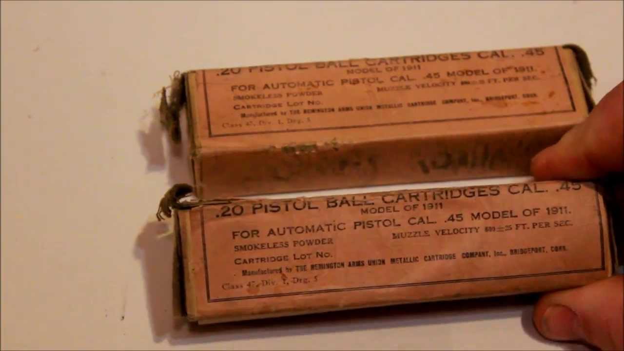 Firing 96 years old 45 acp made in 1918