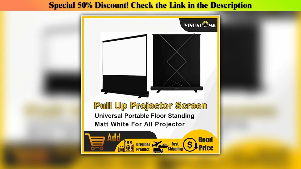 New Arrival Portable Projector Screen Pull Up 60120inch Projection with Stand 169 43 Screen 4K 8K f
