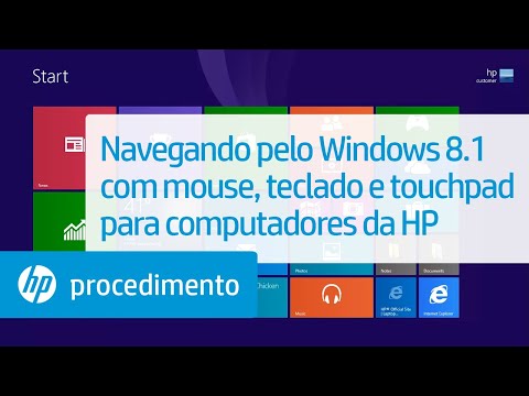 Navegando pelo Windows 8.1 com mouse, teclado e touchpad para computadores da HP