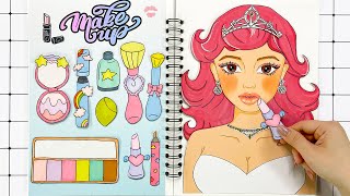[🐾paper diy🐾] Bridal Makeup Tutorial 💄 💋 Paper Cosmetics   놀이 종이 | ASMR| 블라인드 백 언박싱