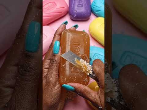 ASMR Dettol Soap Cutting 🧼🔪 | Satisfying Antiseptic Soap Slicing & Powder Crumble#ASMR #Satisfying