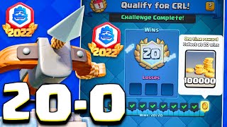 FLAWLESS 20-0 IN THE CRL 20 WIN CHALLENGE 🤩 - Clash Royale