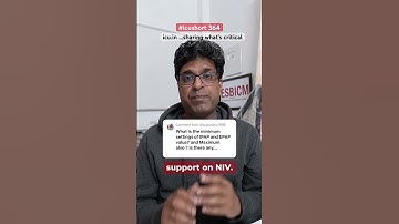 #icushort 364: What are the minimum IPAP and EPAP settings on NIV to start with #esbicm