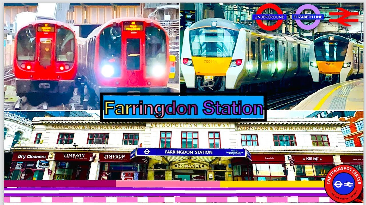 NEW! INTENSE Action of Trains at Farringdon Station - LU/TCS/ECS (st. 26/08/2024)