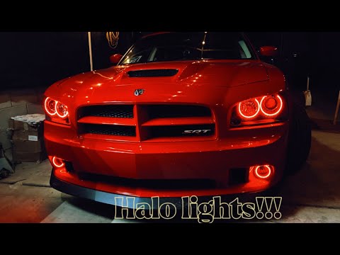 Dodge Charger SRT-8 06-10 Halo headlights installed!! - YouTube