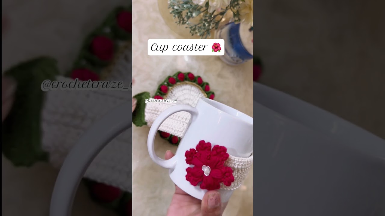 Crochet cup coaster 