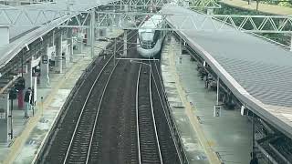 不明車次EMU3017綠條列車試運轉往七堵通過桃園站
