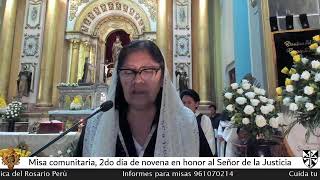 Misa comunitaria, 2do día de novena en honor al Señor de la Justicia