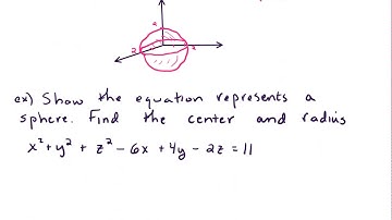 12.1 Equation of a sphere