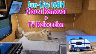 SunLite 16BH Closet Removal and TV Relocation
