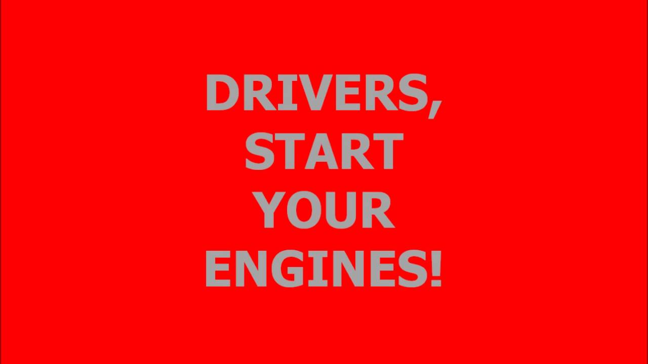 Drivers, Start your Engines Countdown v2 YouTube