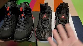 Unboxing: Jordan xxxvi Bred Colorway, side by side with Jordan 6 Retro Bred - April 9, 2022
