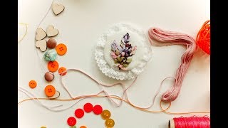 БРОШЬ с вышивкой лентами за 20 минут. Вышивка лентами / How to embroider a brooch with ribbons БРОШЬ с вышивкой лентами за 20 минут. Вышивка лентами / How to embroider a brooch with ribbons