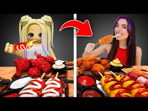 Simulador de MUKBANG ASMR en ROBLOX vs la VIDA REAL