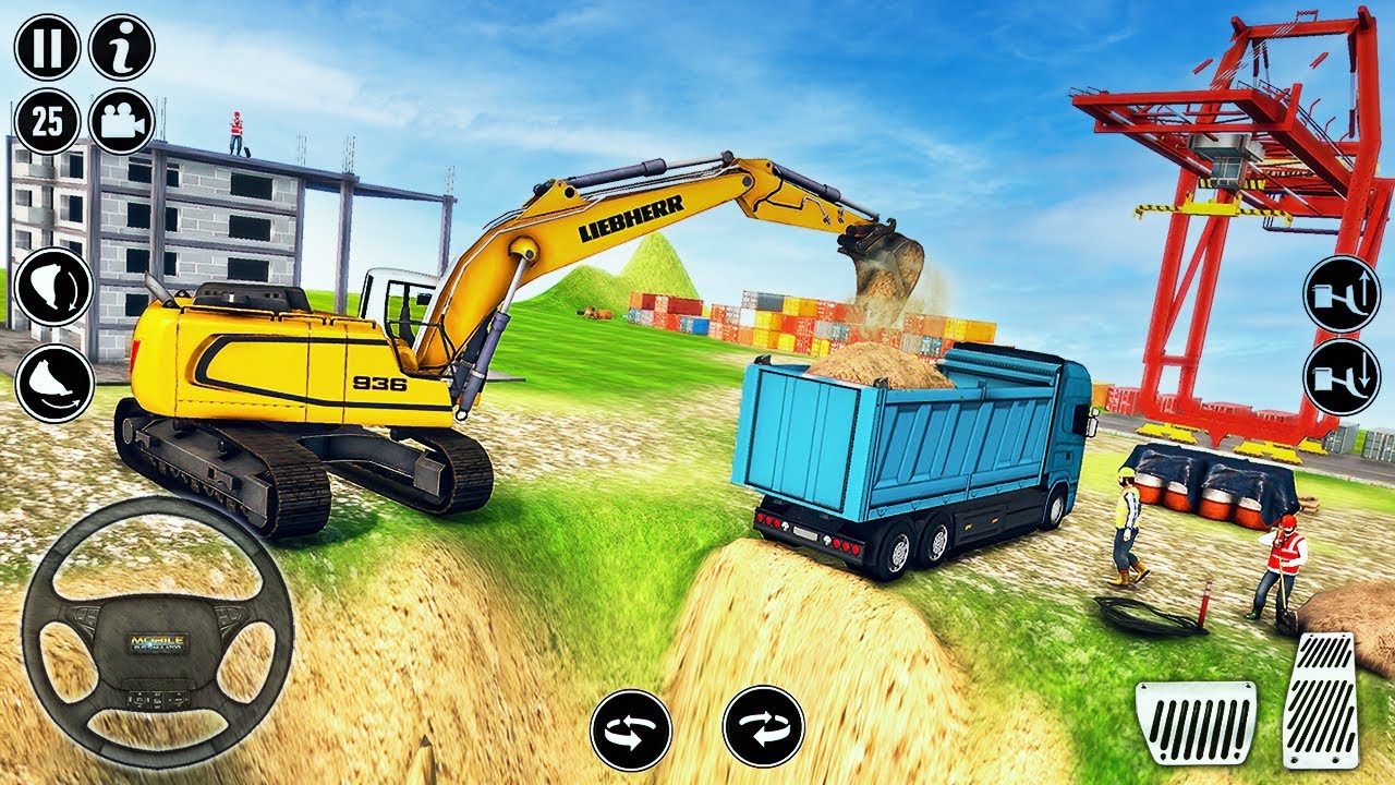 Road Builder Construction Simulator 2022 - Excavator Digging Offroad - Android Gameplay