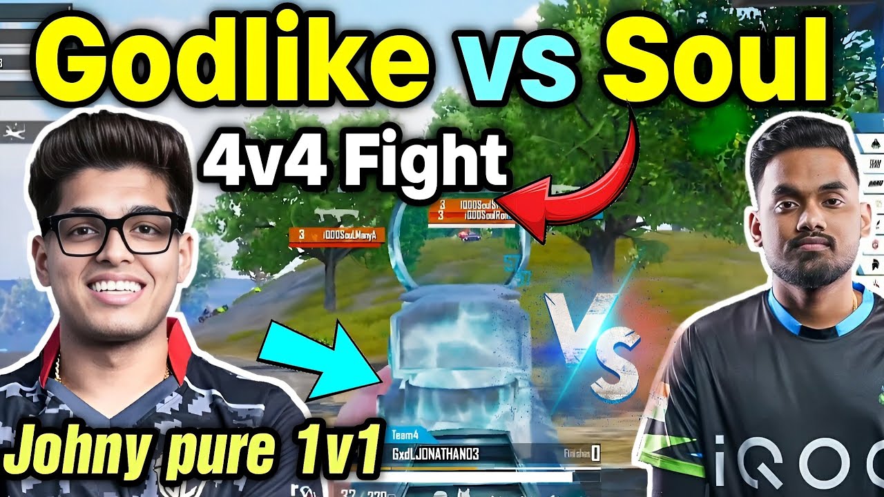 Godlike vs Soul 4v4 fight 🔥 Jonathan pure 1v1 and Admino op spray 🥵 ...