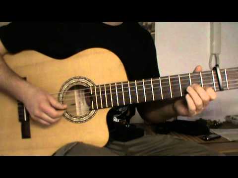 You Are Beautiful acoustic guitar cover with TAB - acoustic guitar lesson
