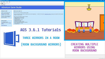 AGS Tutorials (3.6.1):  Three Mirrors in a Room (Using Room Background)