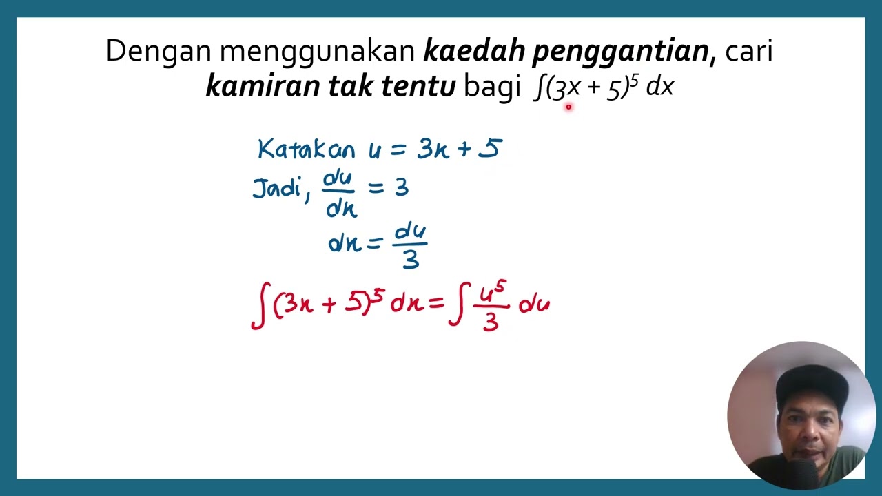 Kamiran Tak Tentu (Kaedah Penggantian) #addmaths