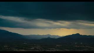 Rainy Cloudscape Timelapse in Mountains at Sunset on Travel Adventure FREE STOCK VIDEO