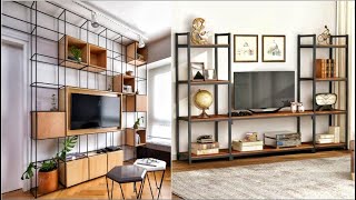 Modern Wood &amp; Metal TV Stand Design for TVs  cabinet | Metal Furniture