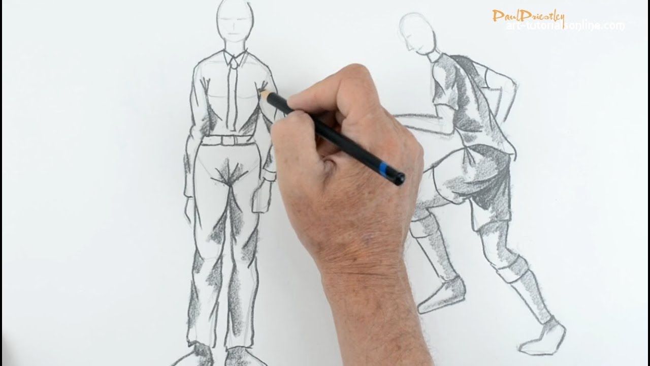 Featured image of post How To Draw A Person Full Body With Clothes : A drawing lesson to learn how to draw drapery, folds, wrinkles, and draped figures with people&#039;s clothing and with fabrics.