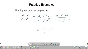 Simplifying Algebraic Fractions part 2