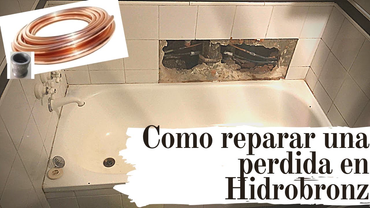 Cómo reparar una pérdida en baño con caño de Hidrobronz - YouTube