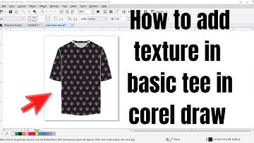 how to add texture in a basic tee in corel draw / texture adding in t shirt corel draw video / Priya