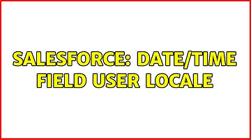 Salesforce: Date/Time Field User Locale