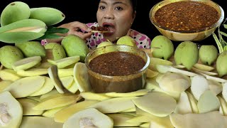 Sour Green Mango With Y Sauce Mukbang