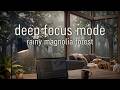 Deep Focus Music for Coding, Work & Creativity ⛆ Rainy Magnolia Forest Cabin